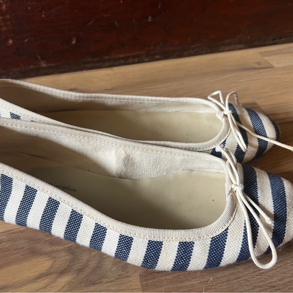 Anniel ballet flats 38 blue white stripe French Italian - Picture 6 of 6